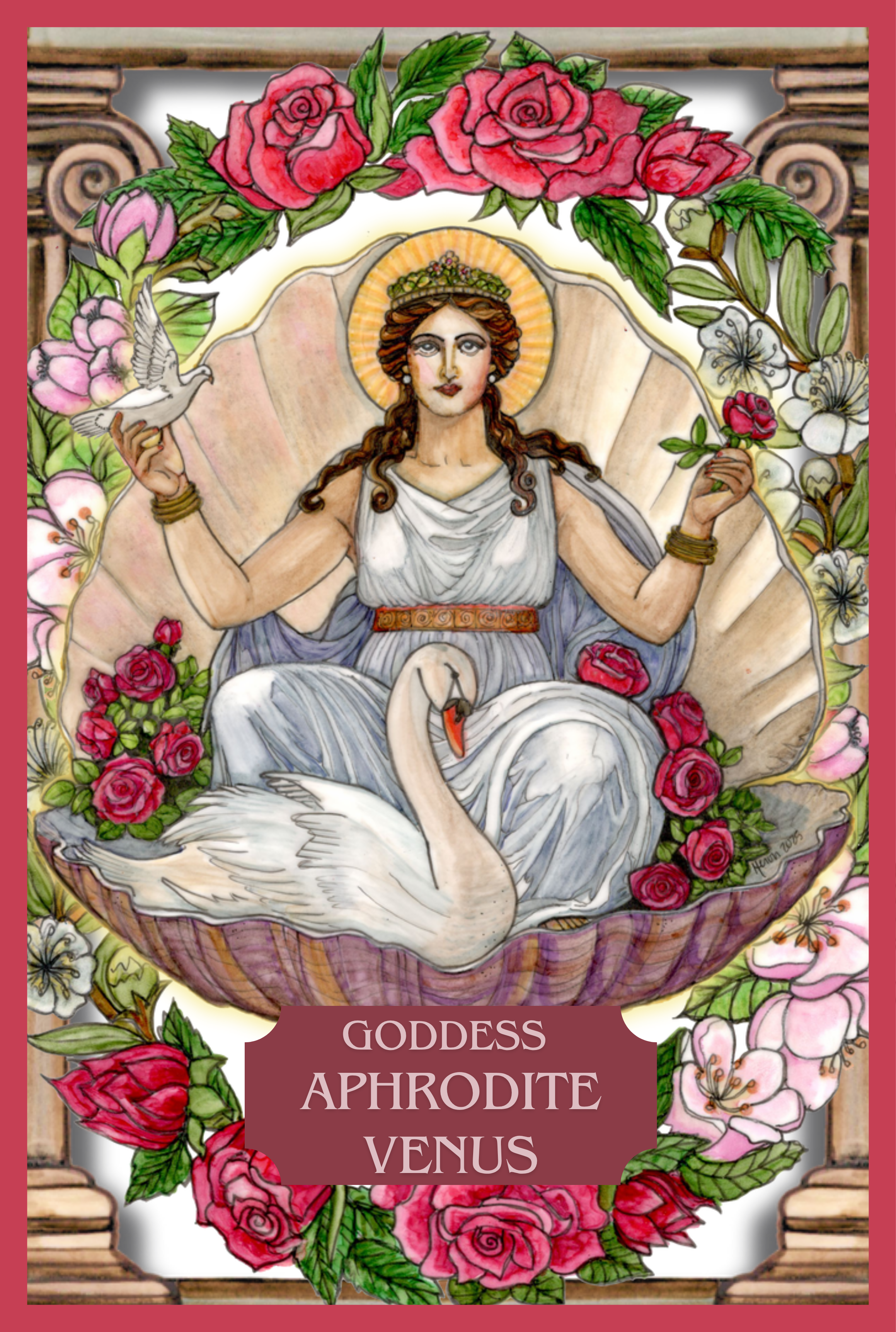 Aphrodite/Venus Canvas Zipper Pouch — The Sojo